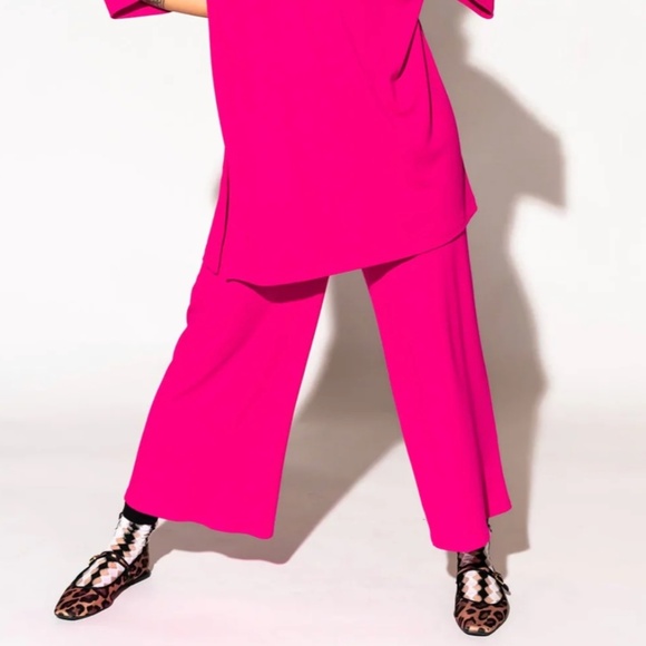 Dressed in Lala Lex Ribbed Playsuit in Hot Pink - Picture 3 of 11